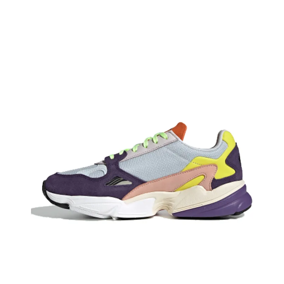 Adidas Originals Falcon Shock Absorbers Противоскользящие Устойчивые к истиранию Низкий Топ Подошва Кроссовки Женские Фиолетово-розовые