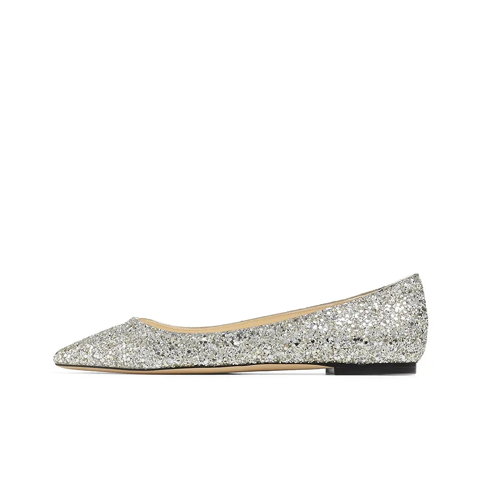Jimmy Choo ROMY Flat Shoes Women's Silver