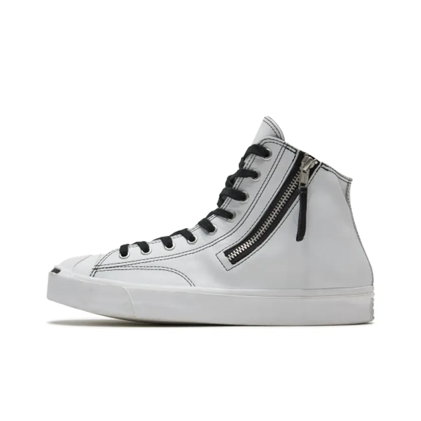 Конверс Jack Purcell Zip High Top Кеды Унисекс Белый