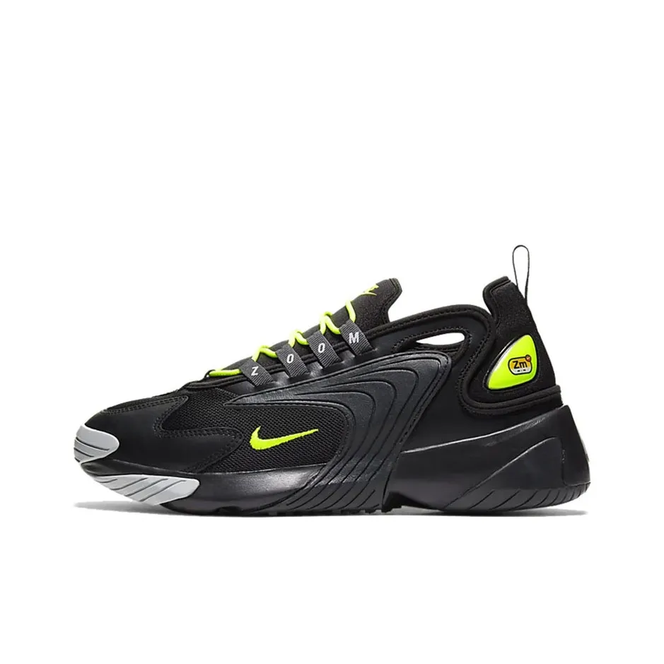 Nike Zoom 2K Амортизаторы Slip-resistant Низкий Топ Толстая подошва Кроссовки Унисекс Черные