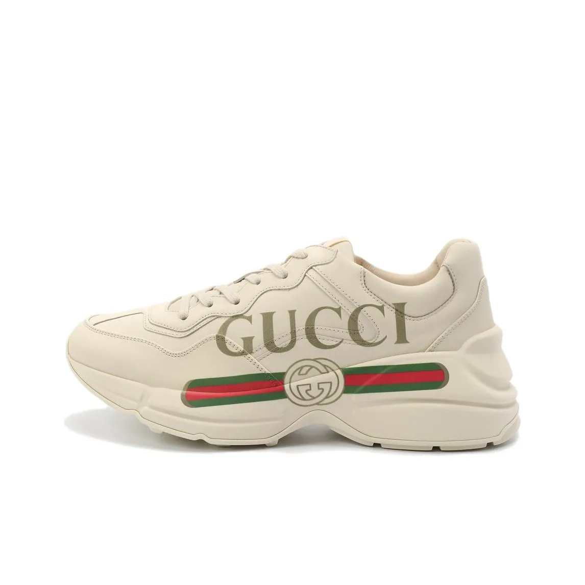 GUCCI Women's Rhyton Leather Sneaker 'Logo' Women's
