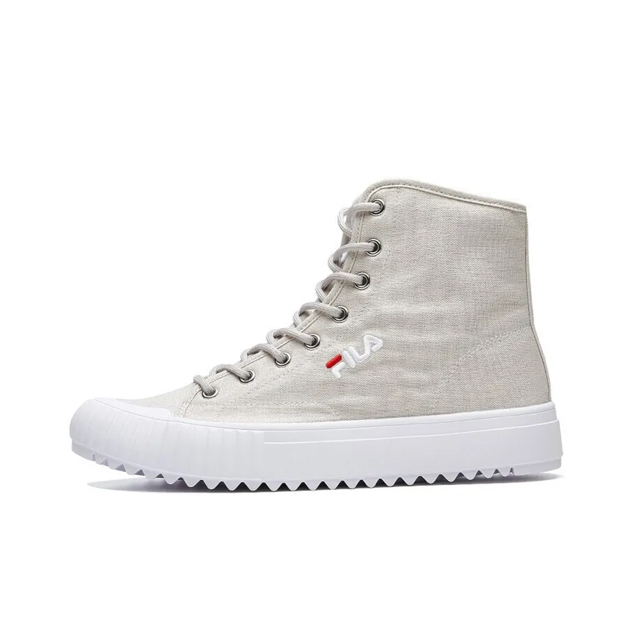 FILA Trail Abrasion Resistant High Top Canvas Shoes Men's Bellflower Gray