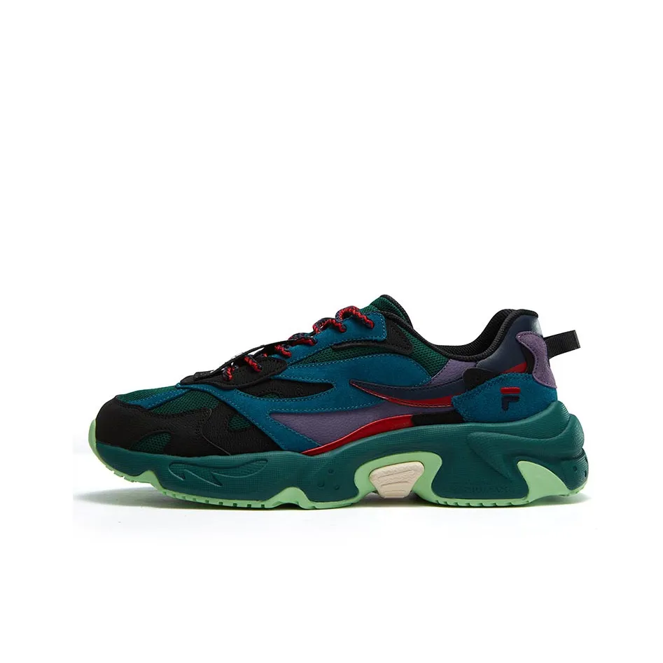 Facetasm X FILA FUSION RACCOON X FACETASM Chunky Sneakers Men Low-Top Black/Green/Beige/Purple/Red