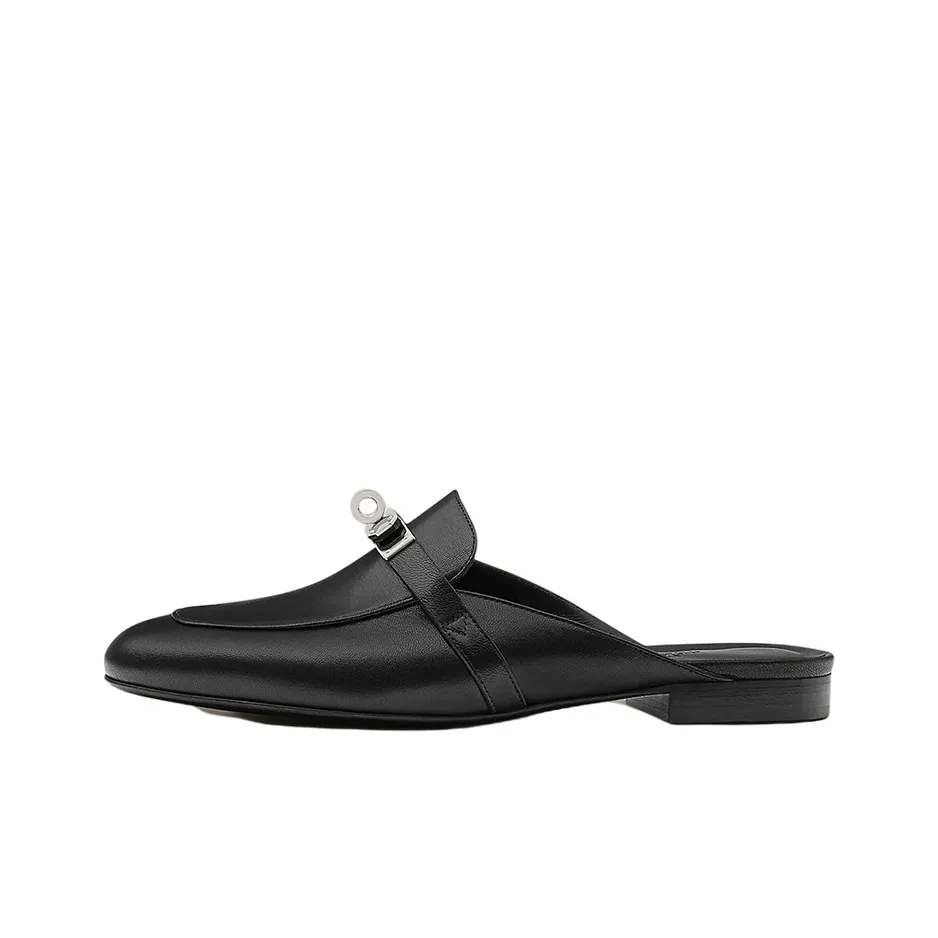 HERMES Oz Closed Toe Slippers Women's Black