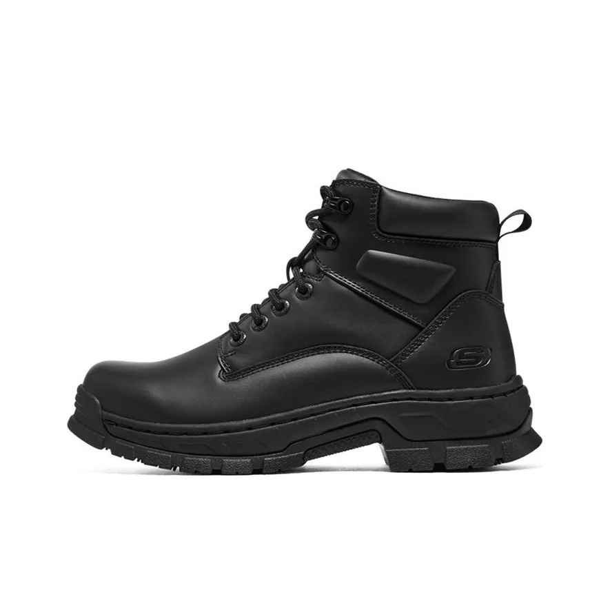 Skechers Relaxed Fit ELG13 Abrasion Resistant Ankle Length Outdoor Boots Men's Black
