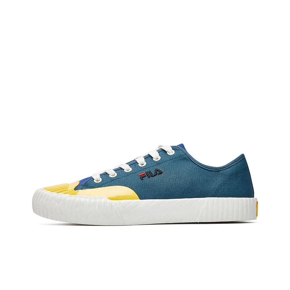 FILA FUSION Carve Anti-Slip And Wear-Resistant Breathable Low-Top Canvas Shoes Men's Western Green