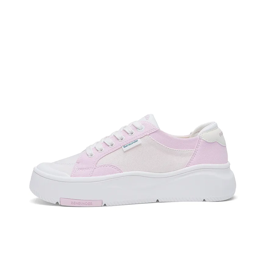 BENEUNDER Street Travel Abrasion Resistant, Lightweight, And Breathable Low Top Canvas Shoes Women's Light Begonia Pink