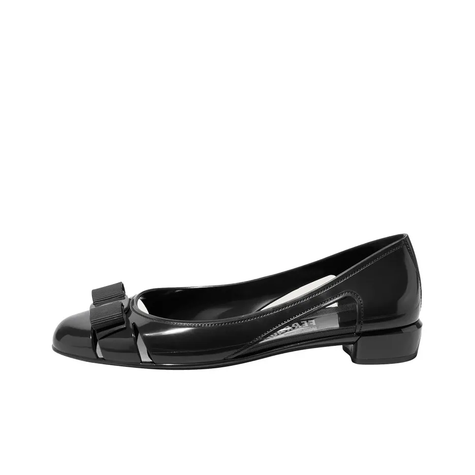 FERRAGAMO Vara Bow Jelly Ballerina Pumps