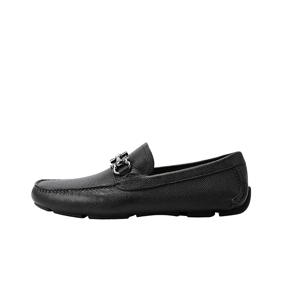 Salvatore Ferragamo Men's Black Gancini Moccasin Brand