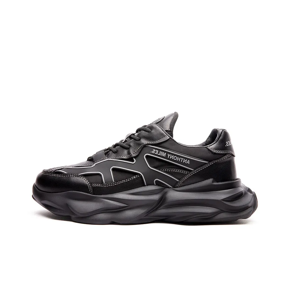 Anthony Miles Chunky Sneakers Men's Low Top Black