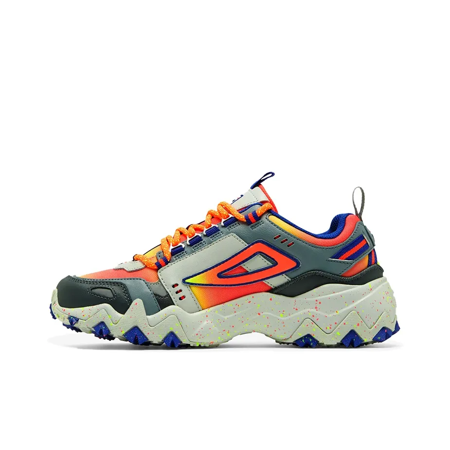 FILA Oakmont TR Low Top Chunky Sneakers Women's Blue Gray Orange US Version