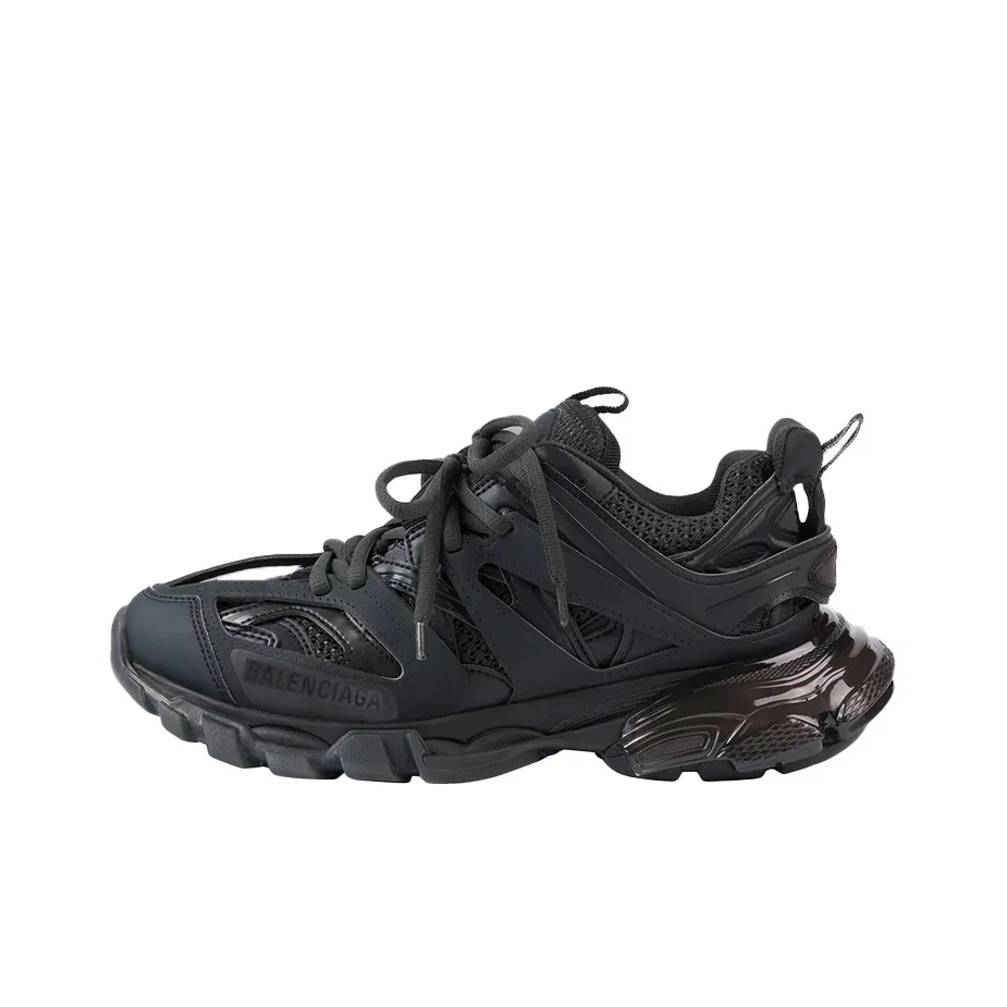 Balenciaga Track Clear Sole Low Top Sports Shoes Black