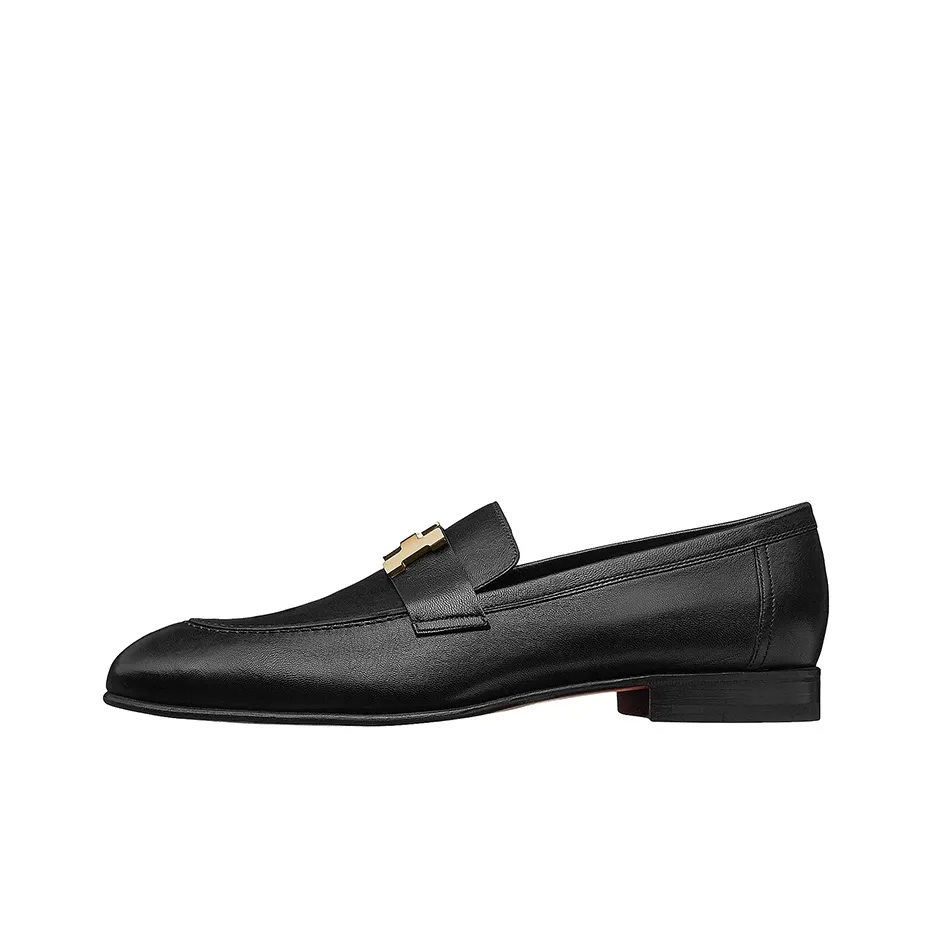 HERMES PARIS Casual Shoes Men Black/Gold