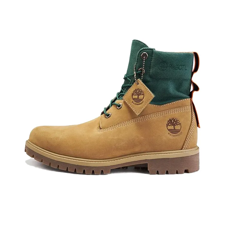 Timberland 6 Inch Premium Waterproof ReBOTL Wide Fit Boot 'Wheat Nubuck And Fabric'