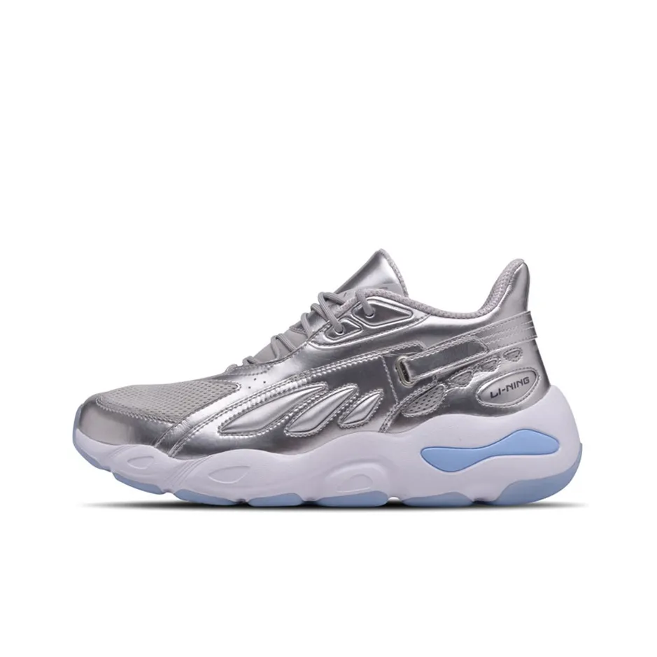 LiNing Butterfly Shock Absorbers Противоскользящие Низкие Кеды Мужские Серебряные
