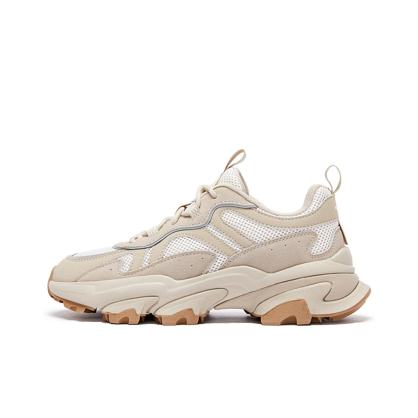 STARTER Shock Absorbers With Slip Resistant Features Low Top Chunky Sneakers Men's Textured Taupe