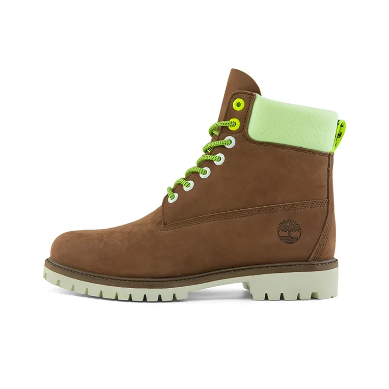 Timberland Hi Vis Heritage 6 Inch Waterproof Wide Fit Boot 'Dark Purple'