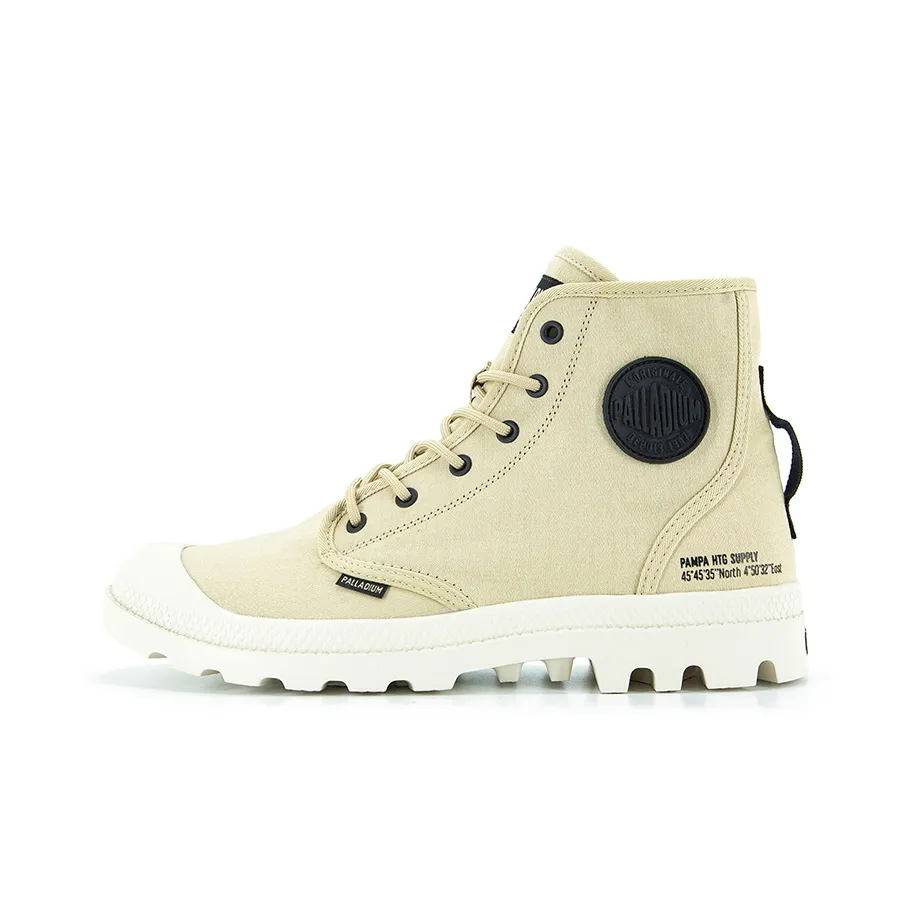 Palladium Pampa Hi Htg Supply Slip Resistant, Abrasion Resistant, Breathable High Top Canvas Shoes Mage Unisex Desert Yellow