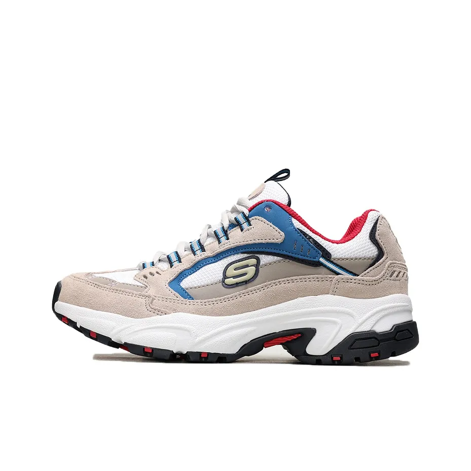 Skechers Stamina Cross Road Low Top Chunky Sneakers Women's Beige Blue