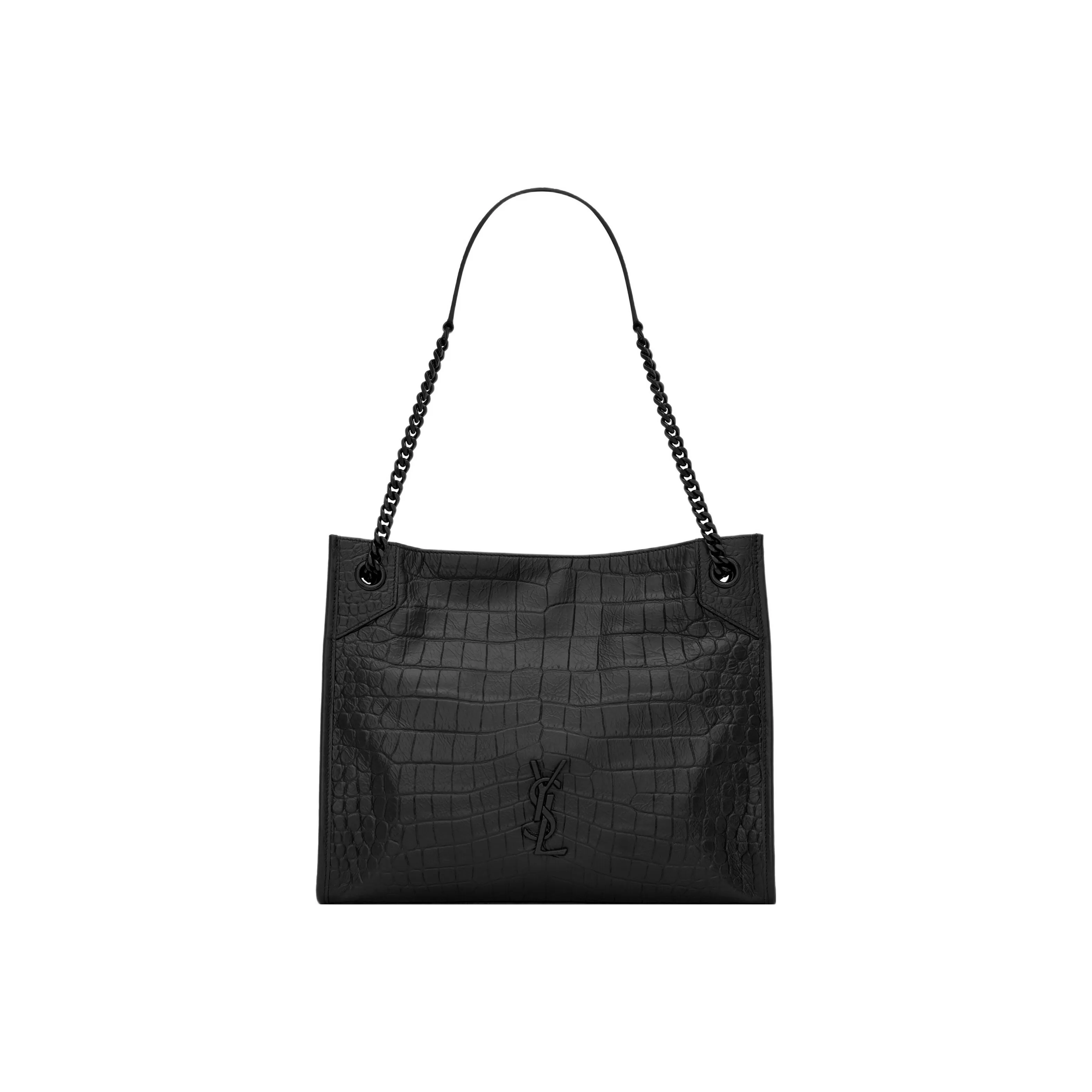 SAINT LAURENT Niki Calfskin Tote Bag Shopping Bag Handbag Shoulder Bag Women's Black