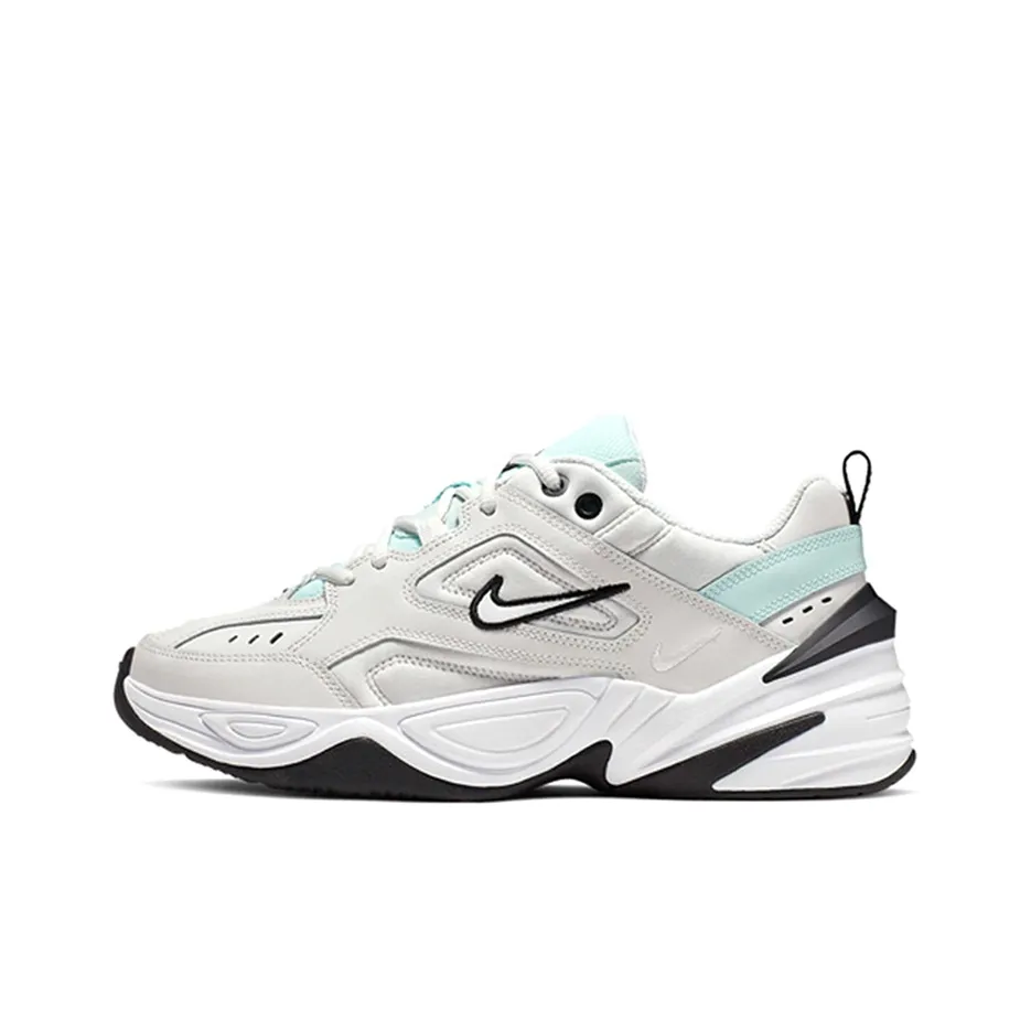 Nike M2K Tekno Low Топ Толстая подошва Кроссовки Женские Серый Зеленый Мятный