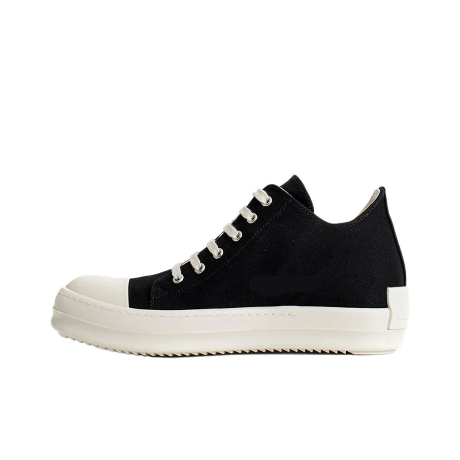 Rick Owens DRKSHDW Ramones Low Top Black Nylon