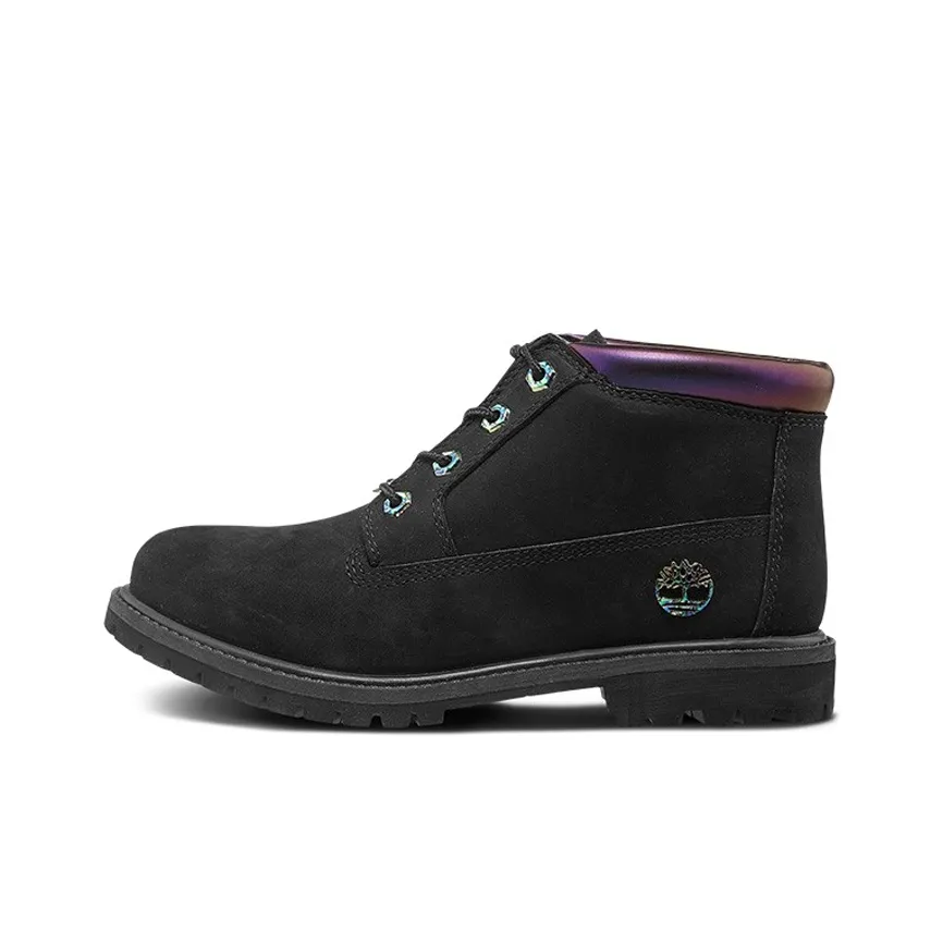 Timberland Nellie 6 Inch Iridescent Waterproof Chukka Boots 'Black Nubuck' Women's