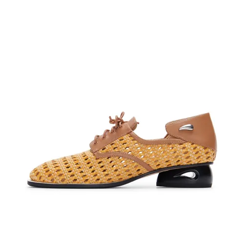 AJOY SAHU Женские повседневные туфли Low Top Чайный Коричневый Женские
