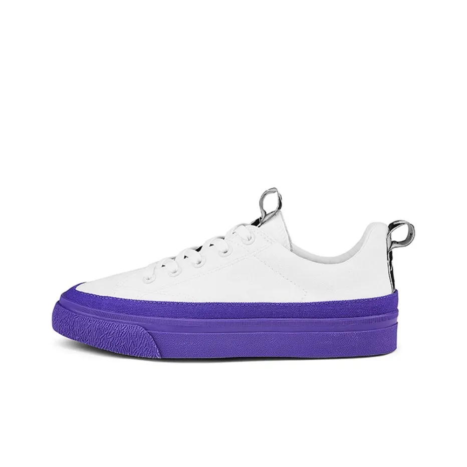 Kappa BANDA Label String Slip-Resistant Low-Top Canvas Shoes Unisex Royal Purple