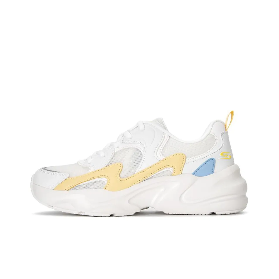 Skechers BOBS BAMINA 2 Sunrise Yellow Low Top Chunky Sneakers Women's White Yellow