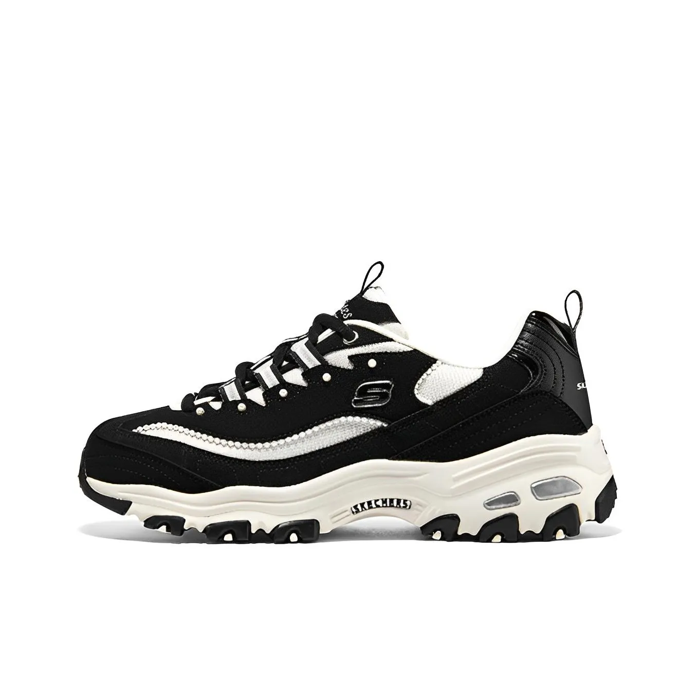 Skechers D'LITES 'White Black' Women's