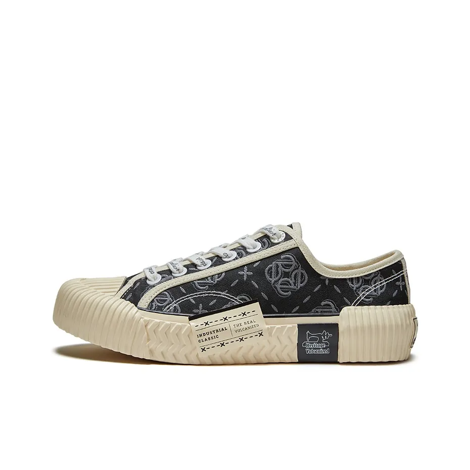 Excelsior Canvas Shoes Unisex Low Top Black White