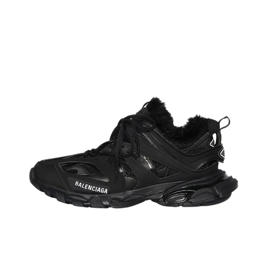 Balenciaga Track Fake Fur Black Women's