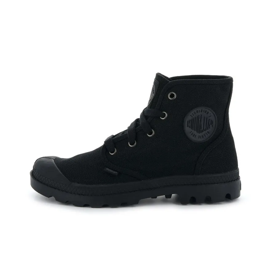 Palladium Pampa Slip Resistant Breathable Abrasion Resistant High Top Canvas Shoes Women's Black