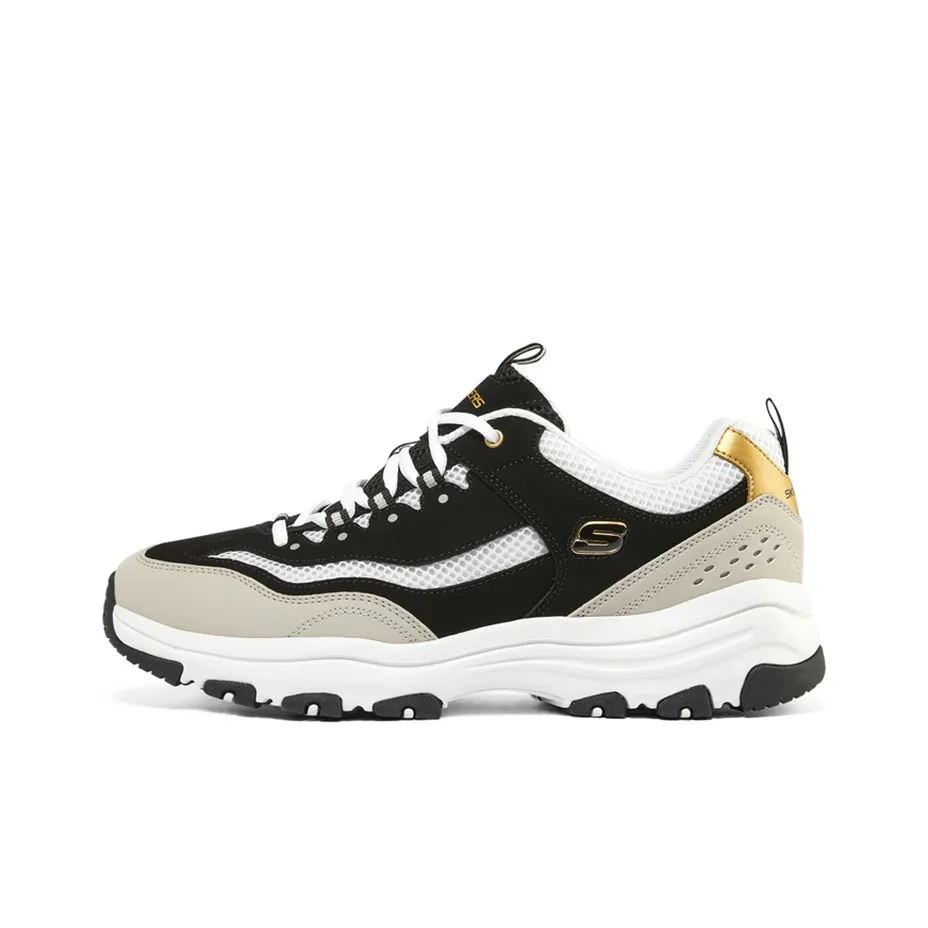 Skechers D'LITES MID Топ Толстая подошва Кроссовки Мужские Черный Кофейный