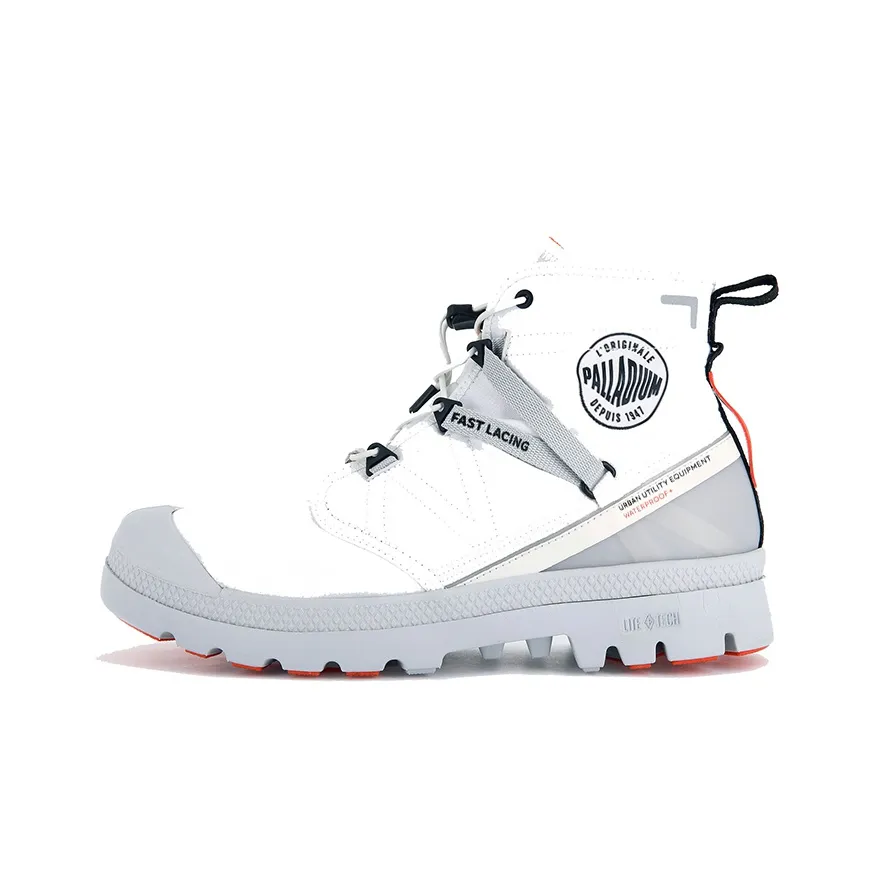Palladium Pampa Outdoor Shoes Unisex High Top White/Gray