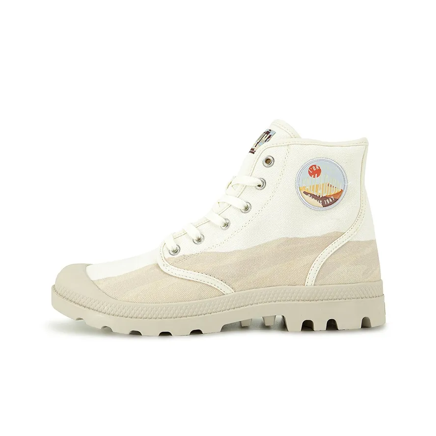 Palladium Pampa Hi Oasis Anti Slip Wear Resistant High Top Canvas Shoes Unisex Light White