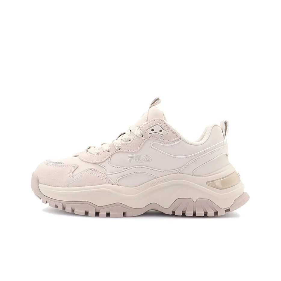FILA Fashion Sneakers Slip Resistant Cushioning Abrasion Resistant Low Top Chunky Sneakers Women's Natural Color