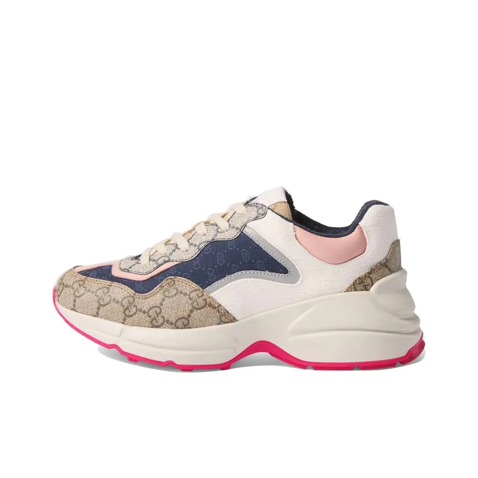 GUCCI Women's Gg Rhyton 'Beige White Pink' Women's