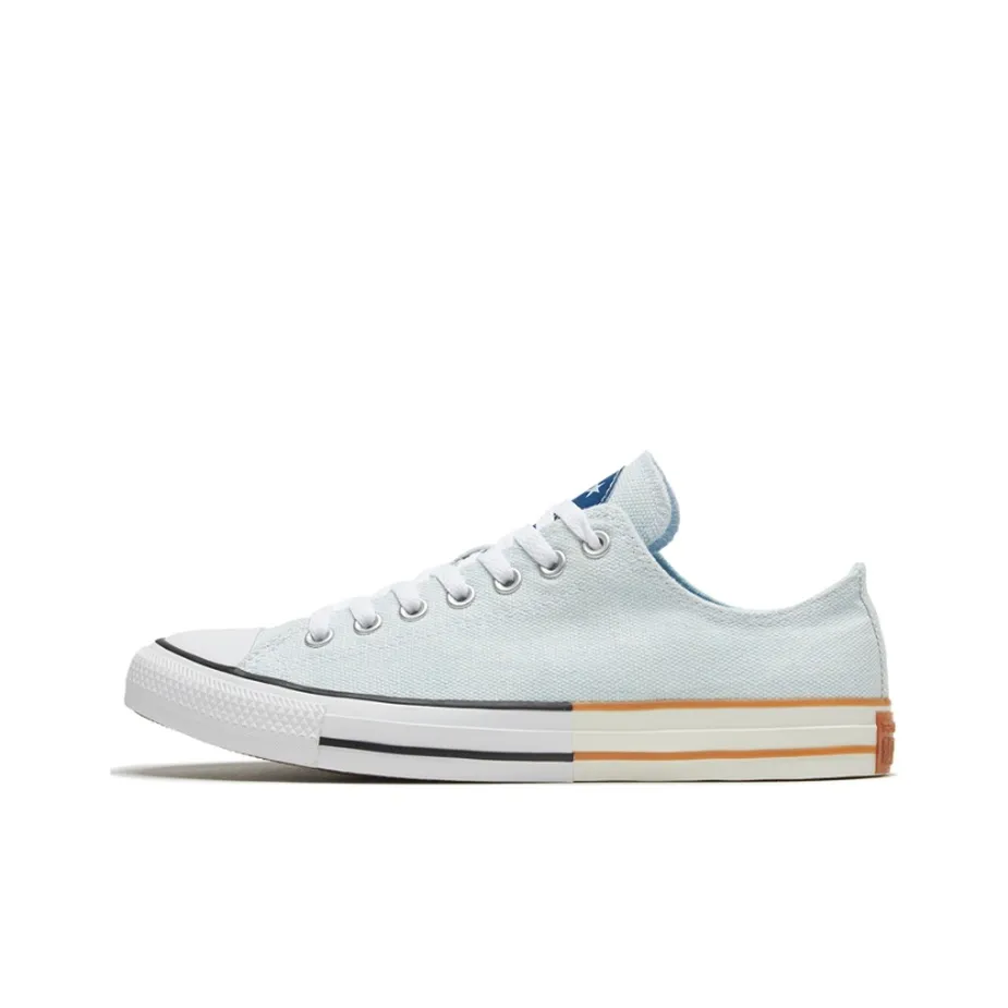 Converse Chuck Taylor All Star Износостойкие Дышащие Низкие Кеды Унисекс Агат Синий