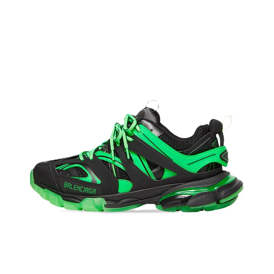 Balenciaga Track 1.0 Chunky Sneakers Men Low-Top Black/Green