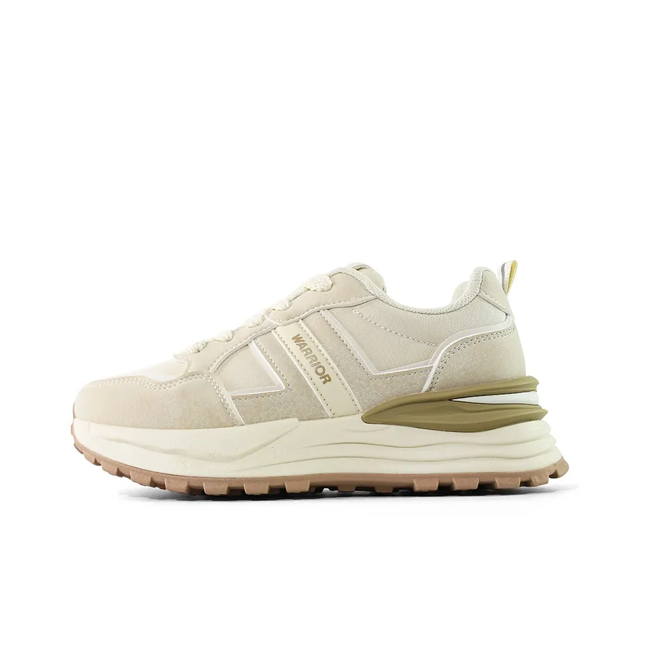 Warrior Low Top Chunky Sneakers Unisex Beige Brown