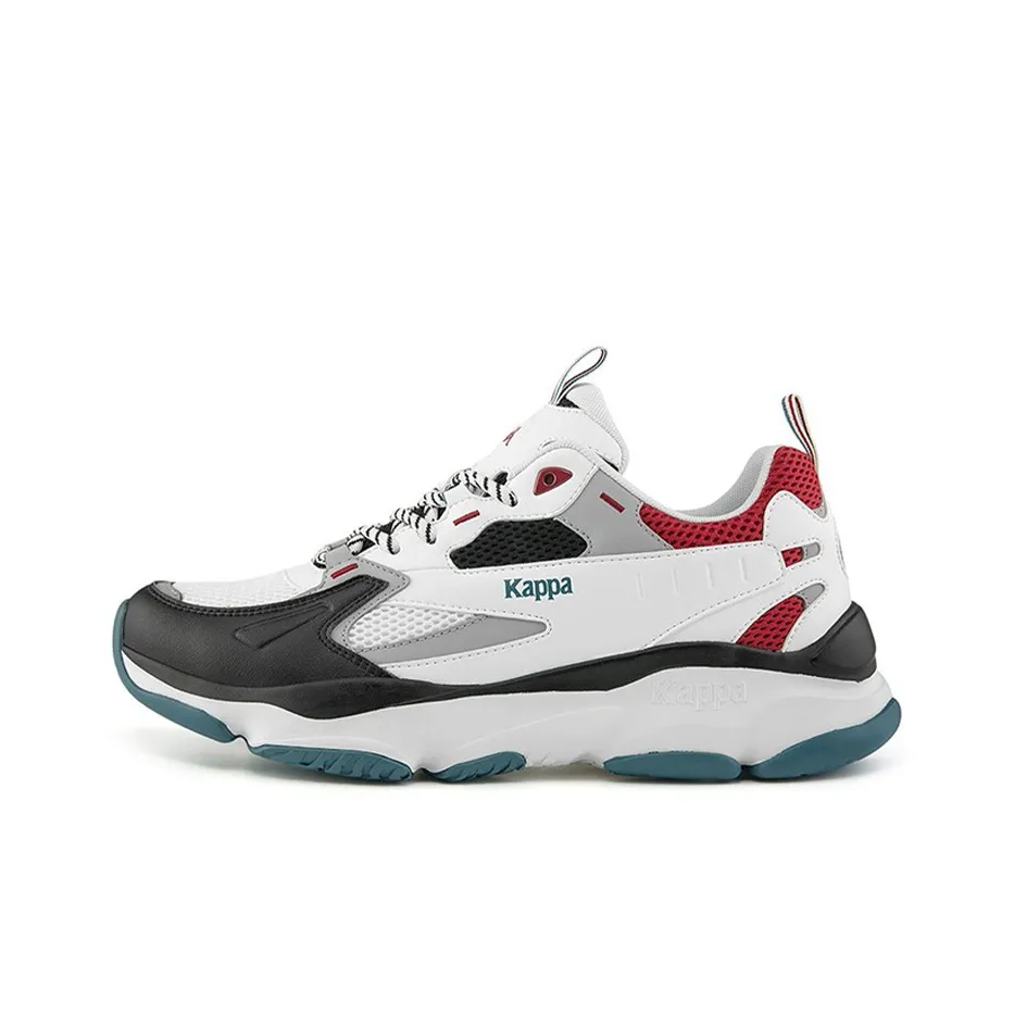 KAPPA Амортизаторы Shock Slip-resistant Abrasion-resistant Низкий Топ Толстая подошва Кроссовки Унисекс Белый Синий Черный