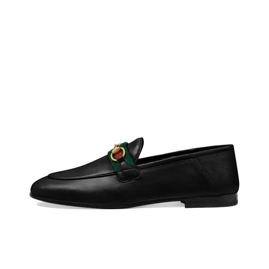 GUCCI Slip On Loafer With Web Black Leather