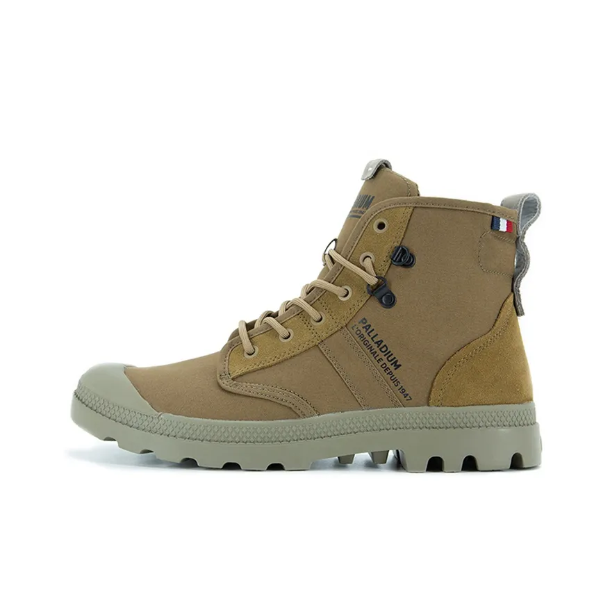 Palladium Pampa Outdoor Boots Unisex High Top Olive Green