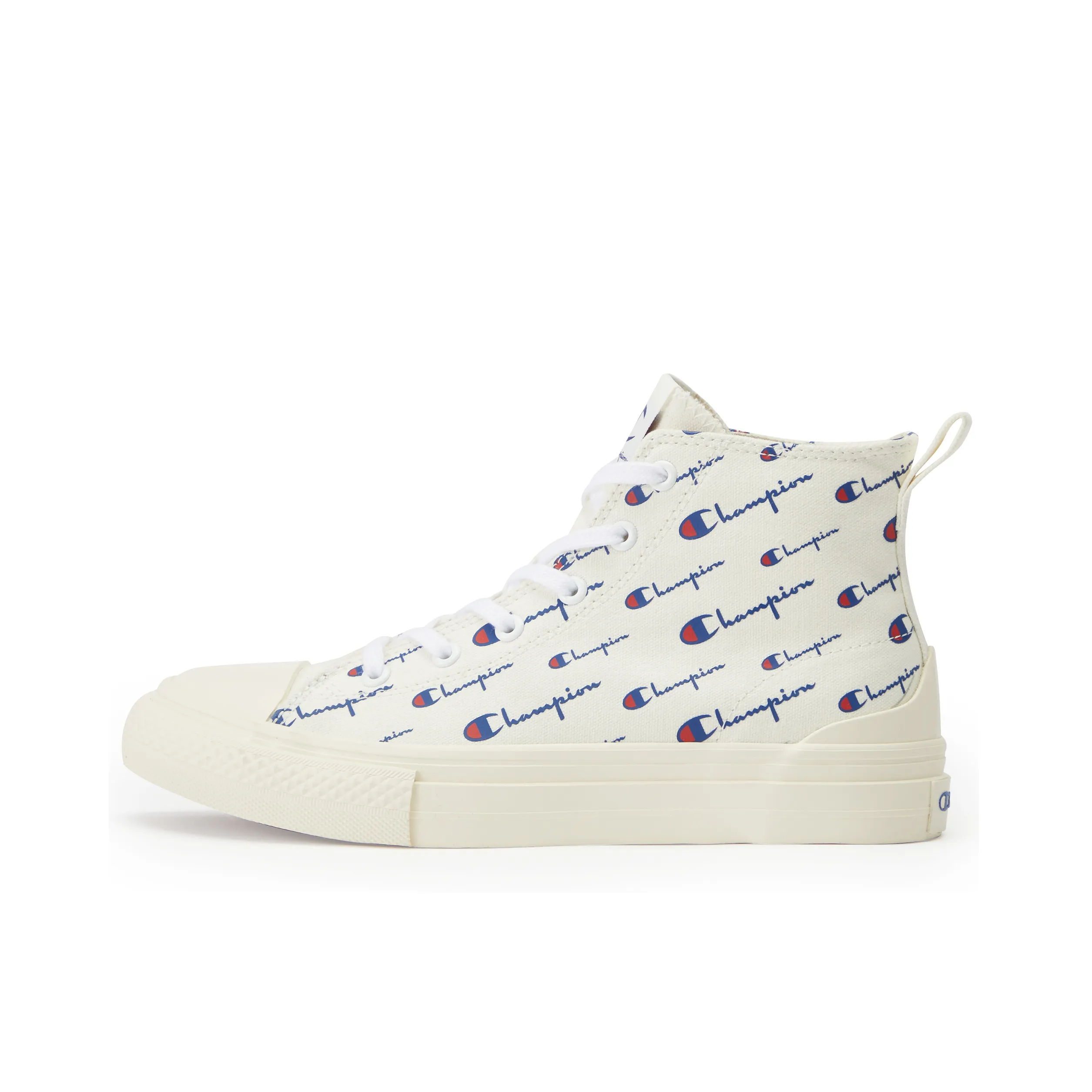 Champion Campus Anti-Slip Wear-Resistant High-Top Canvas Shoes Unisex White