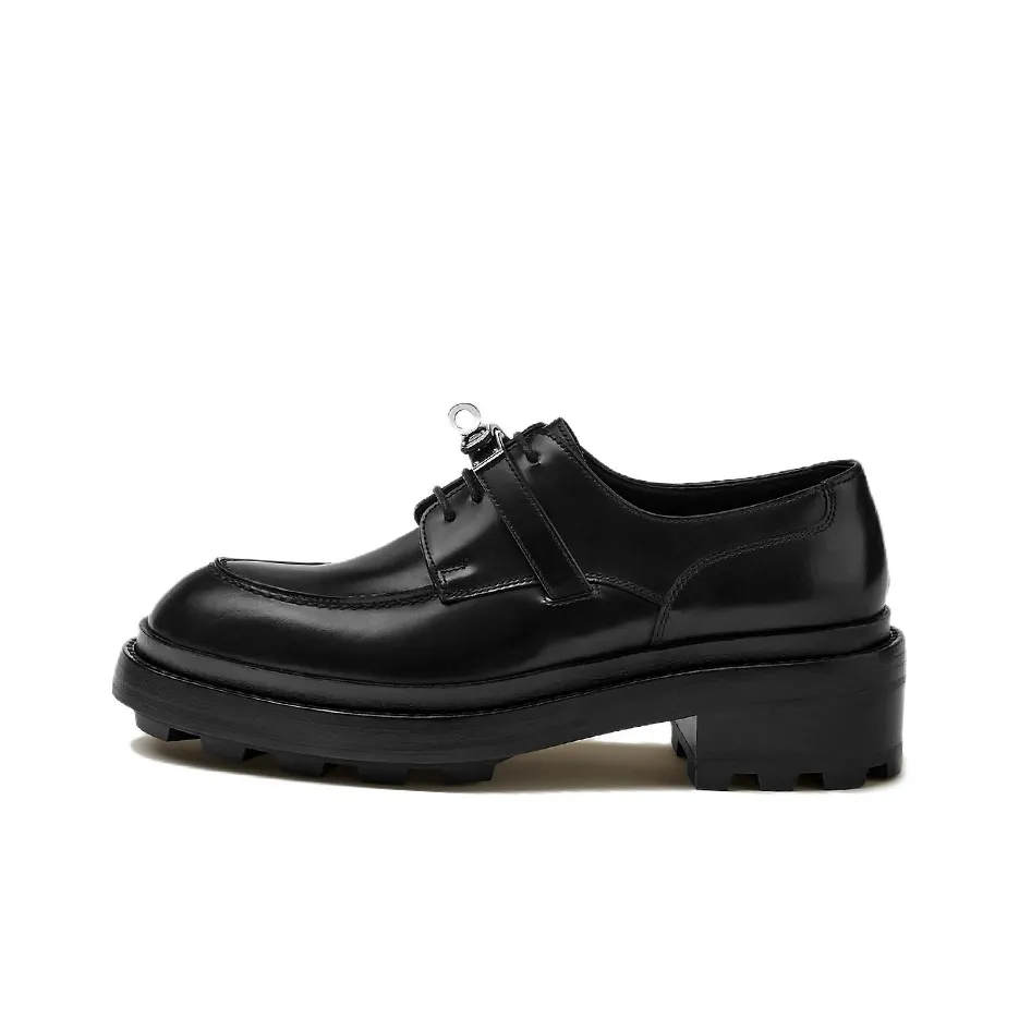 HERMES First Casual Single Shoes Women's Black