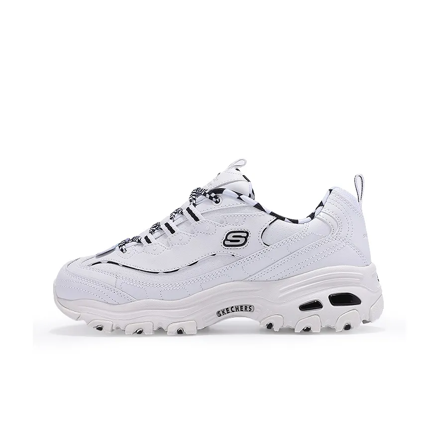Skechers D'LITES 1,0 Low Топ Толстая подошва Кроссовки Женские Белые