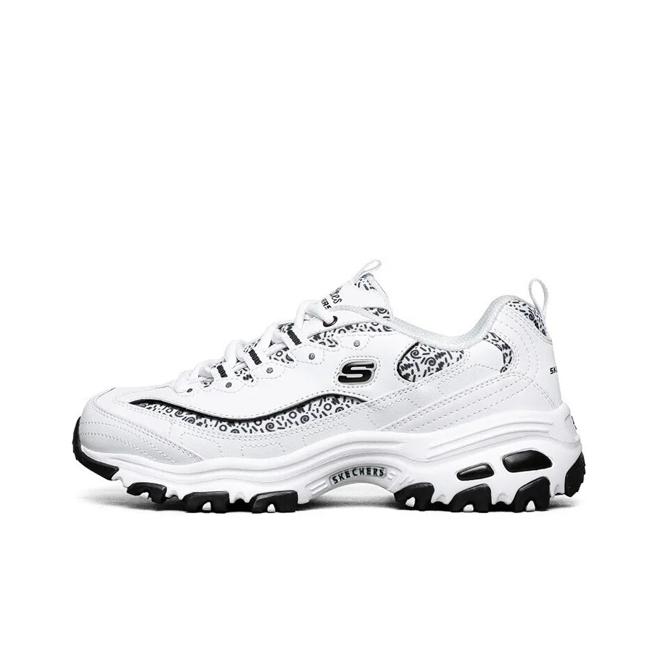 Skechers D'Lites 1.0 Low Top Sneakers White/Black Women's