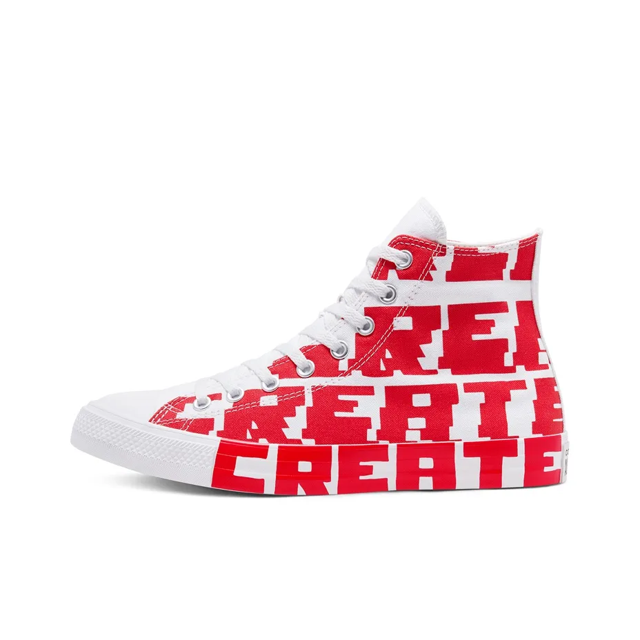 Конверс Чак Тайлер Алл Стар Хай Топ Кеды Унисекс Белый И Красный Буквы